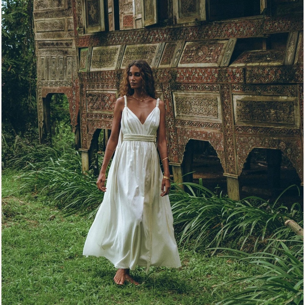 Aya Sacred Wear Boho Beach Macrame Wedding Dress - multi-way bohemian dress. - Picture 3 of 9